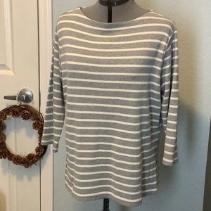 🦓 L.L.Bean Striped Boat Neck Pullover 🦓